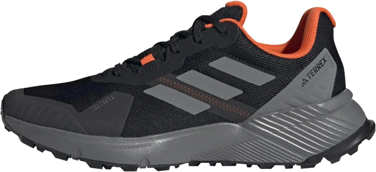 کفش های مخصوص دویدن مردانه آدیداس مدل Terrex Soulstride، مشکی/خاکستری/نارنجی
