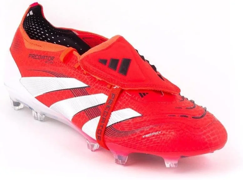 کفش فوتبال مردانه آدیداس الیت مناسب زمین چمن سفت قرمز/سفید سایز 9.5