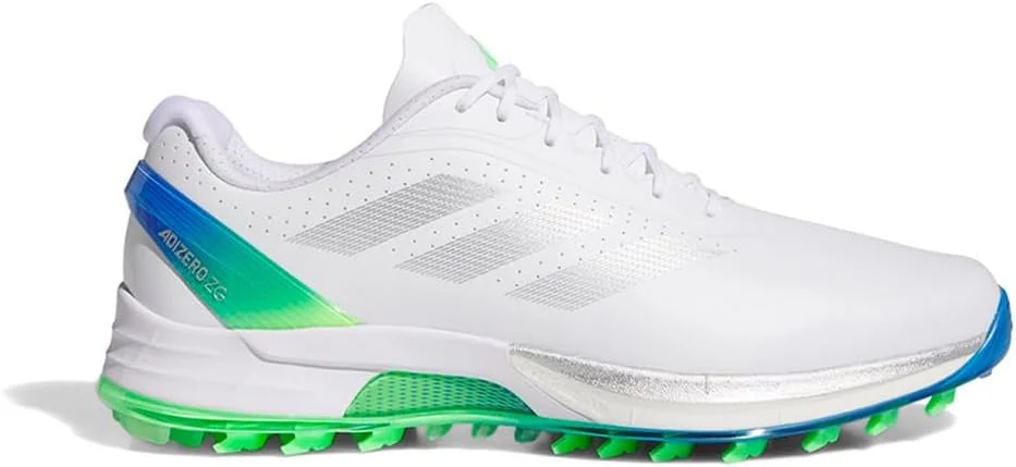 کفش های گلف مردانه آدیداس مدل Adizero Zg بدون میخ، سفید، سایز 42 EU