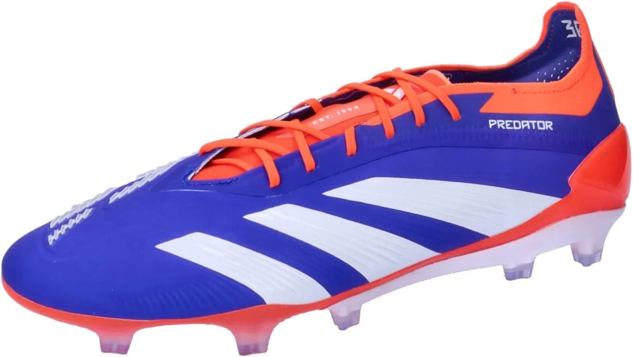 کفش فوتبال آدیداس Predator ELITE FG IF8867 آبی شفاف، سفید و قرمز خورشیدی سایز 26.5 IF8867