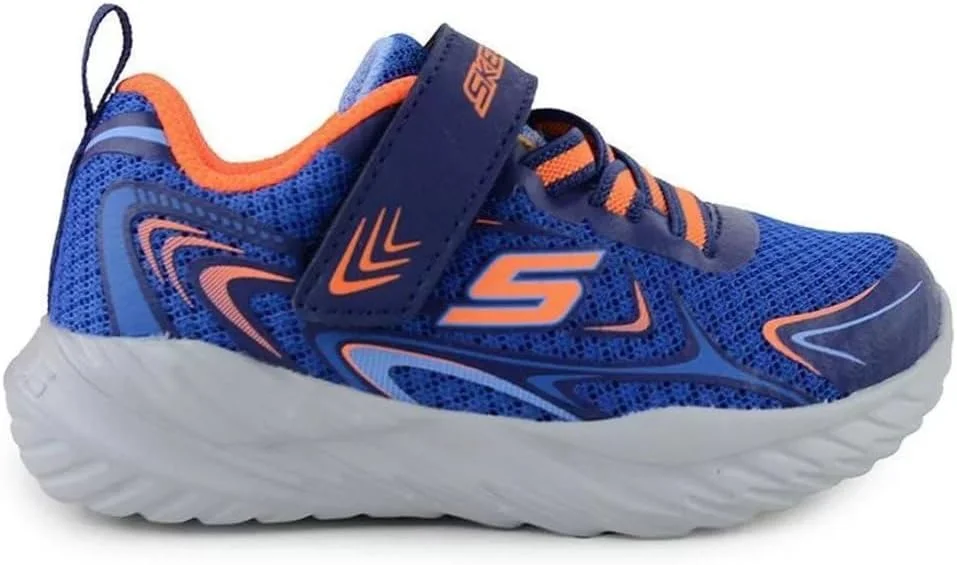 کفش ورزشی نیترو اسپرینت پسرانه اسکچرز، آبی/نارنجی، سایز ۶ کودک نوپا