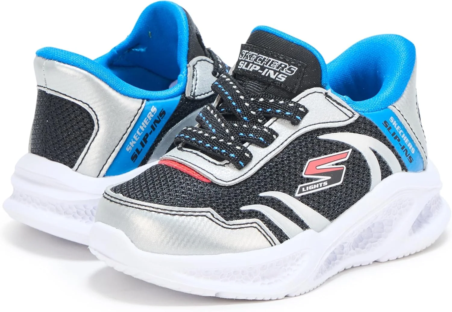 کفش ورزشی پسرانه اسکیچرز مدل Meteor-lights-brisk-beams
