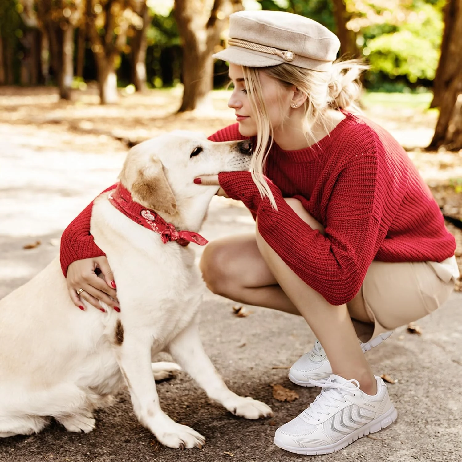 کفش ورزشی زنانه آلیسگانا، بند دار، مناسب دویدن و پیاده روی، راحت، سبک وزن، کتانی های مد روز، توری تنفسی، کفش تنیس ورزشی