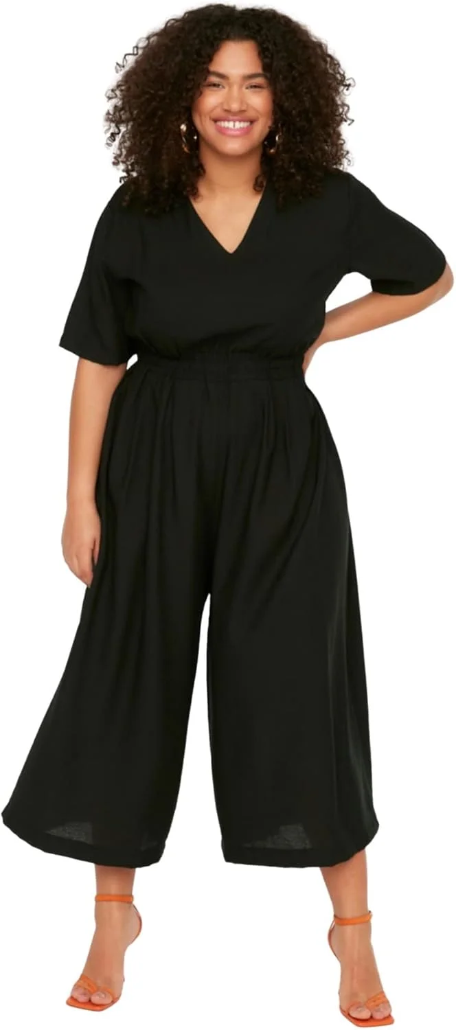 سرهمی بافته شده مشکی با جزئیات کمر