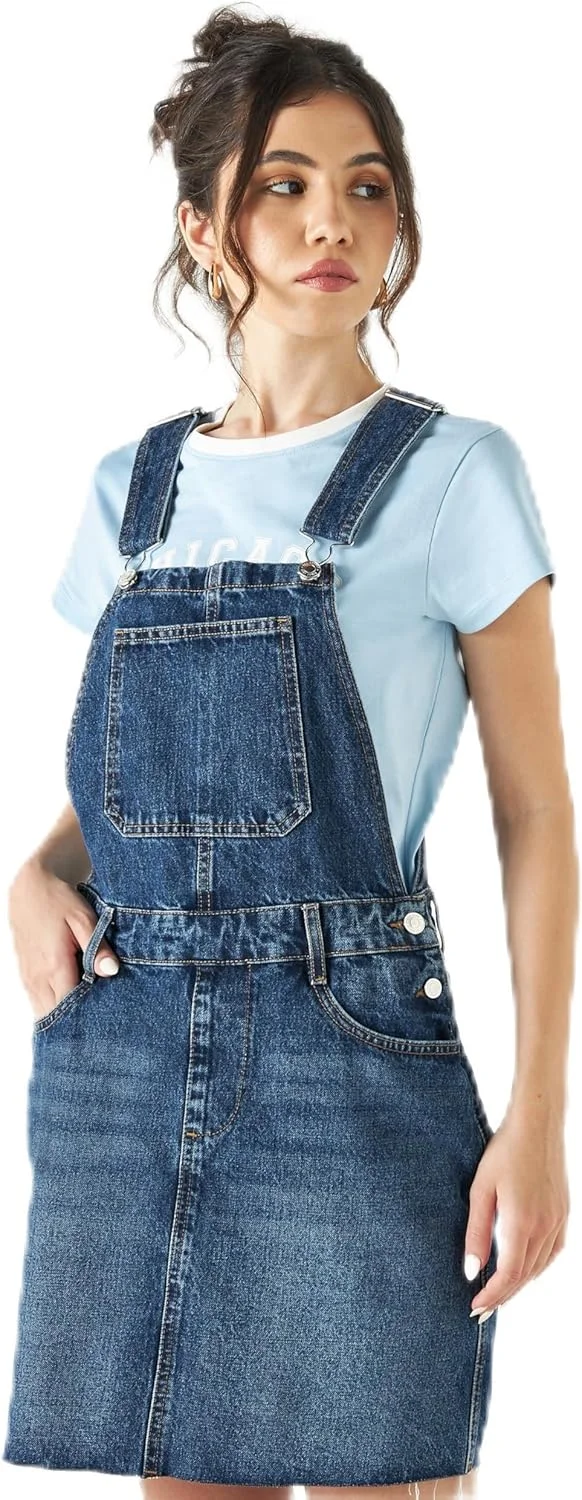 لی کوپر سرهمی جین زنانه با جیب و دکمه