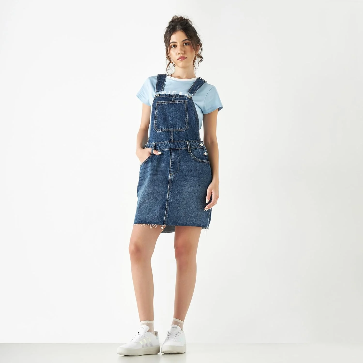 لی کوپر سرهمی جین زنانه با جیب و دکمه