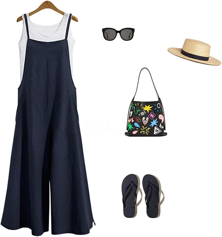 سرهمی زنانه آی‌مایوندیا، مدل بلند و گشاد، پیش‌بندی و دارای جیب، سایز S-5XL