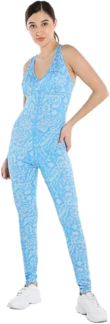 سرهمی ورزشی زنانه آبی طرح دار - سایز M