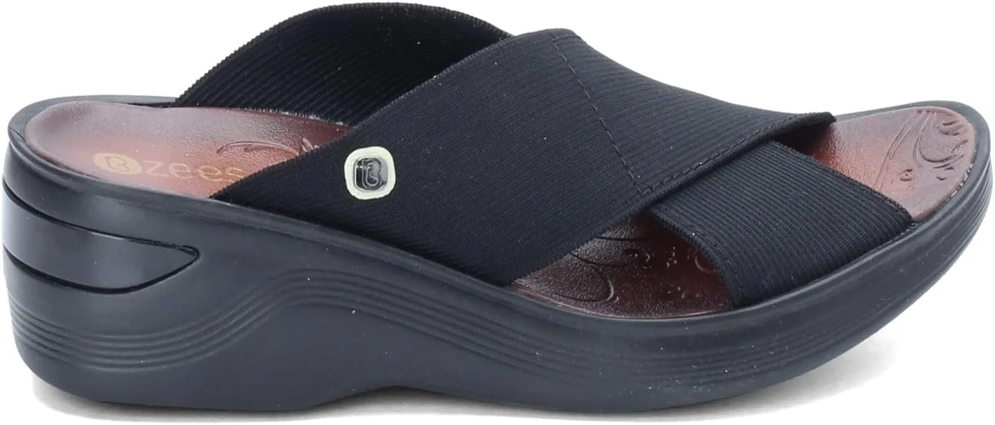 صندل اسلاید زنانه بیز مدل Desire، پارچه کشی مشکی، سایز 38.5 اروپا