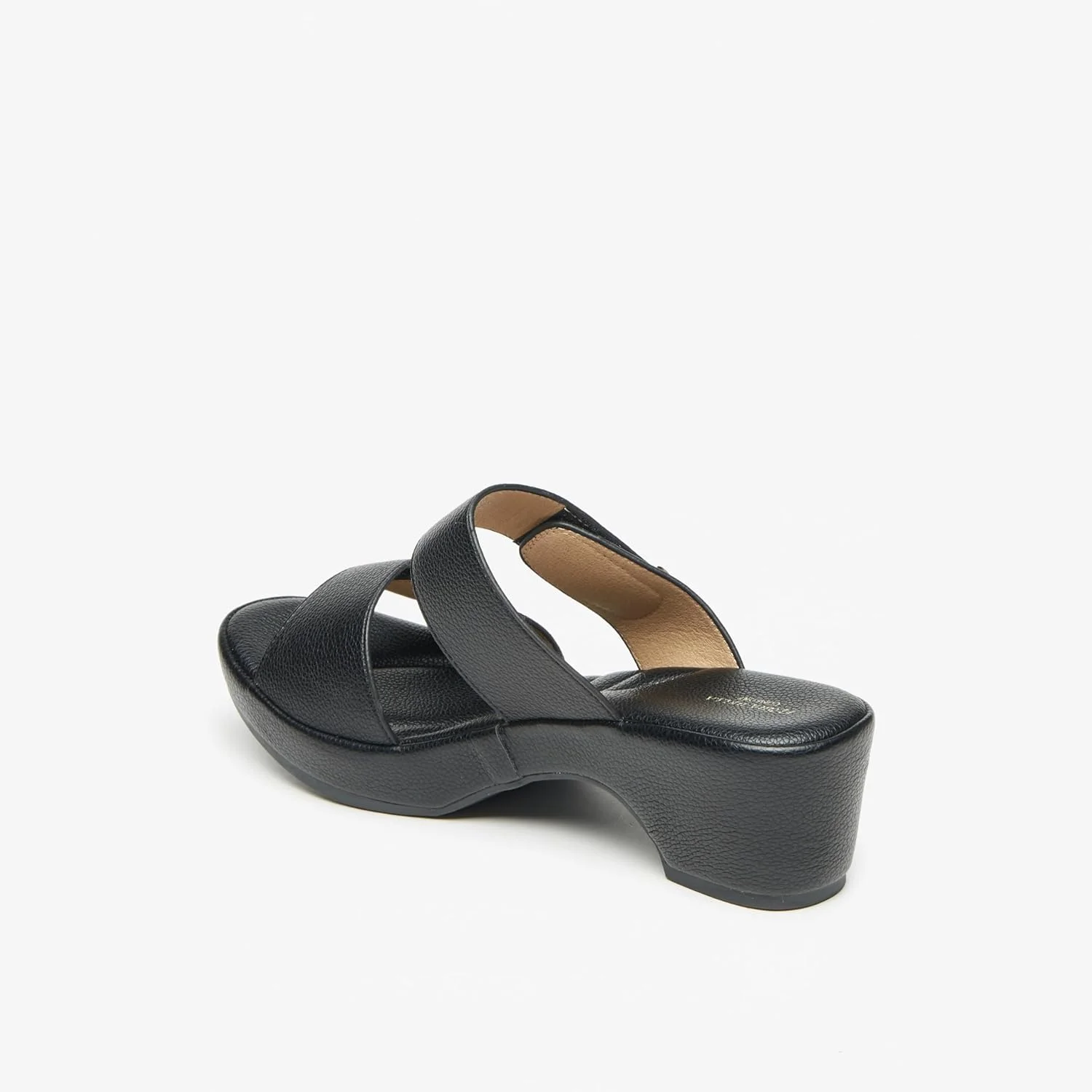 صندل های زنانه مدل Flora Bella بافت دار، بدون بند و پاشنه دار، سایز 39EU-6UK، مشکی