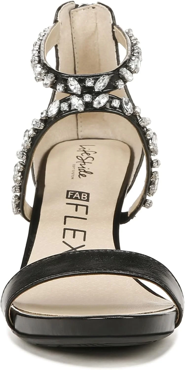 صندل مجلسی پاشنه دار زنانه لایف استراید مدل Memories با بند تزیینی صندل مجلسی پاشنه دار زنانه لایف استراید مدل Memories با بند تزیینی