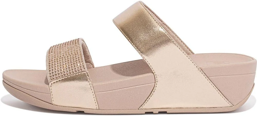 صندل زنانه فیت فلاپ لولو با تزیین کریستال، رزگلد، سایز 41 اروپا