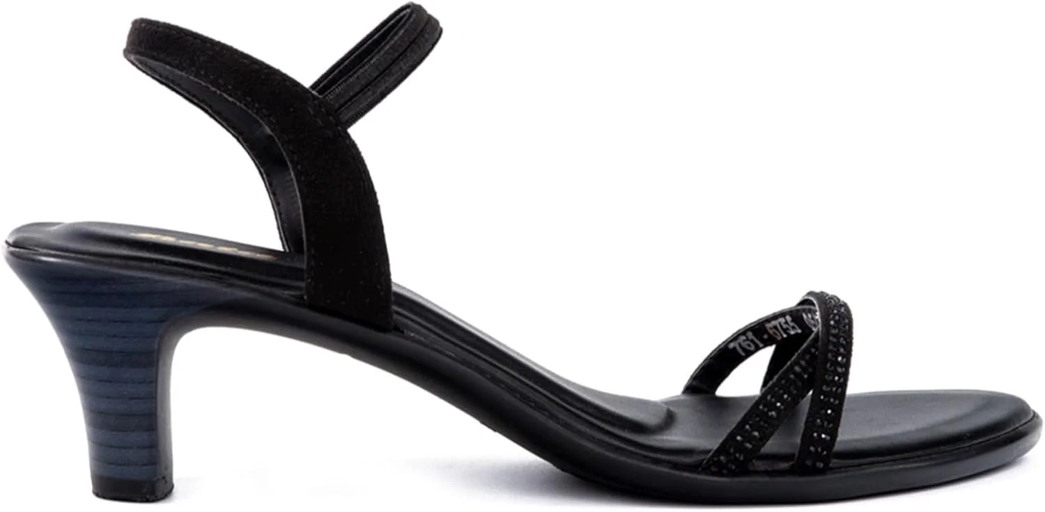 صندل های پاشنه کوتاه زنانه با تزیینات و بند دور مچ