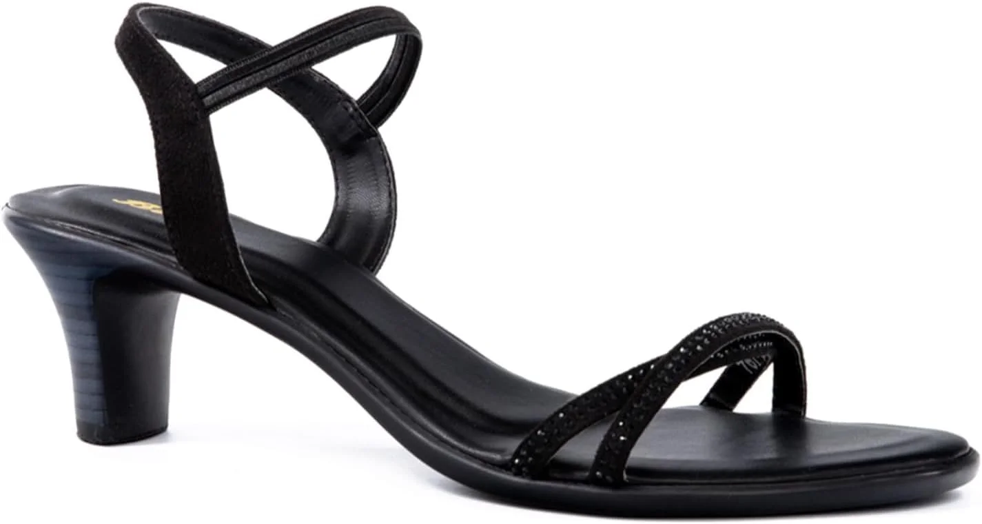 صندل های پاشنه کوتاه زنانه با تزیینات و بند دور مچ