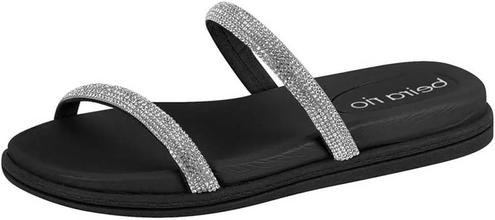 صندل های اسلاید چوب پنبه ای زنانه BEIRA RIO، صندل های تخت ضربدری پلتفرم زیبا با نوک باز مناسب تابستان