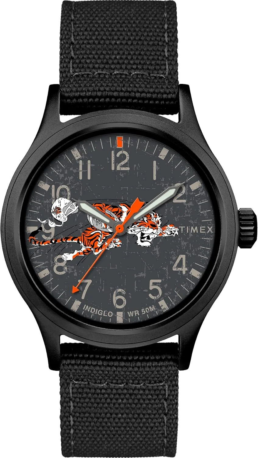 ساعت مچی مردانه عقربه ای با بند پارچه ای 40 میلی متری