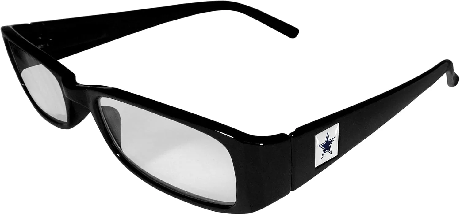 عینک مطالعه کلاسیک دالاس کابویز با لوگوی تیم، قدرت: +2.25، مشکی
