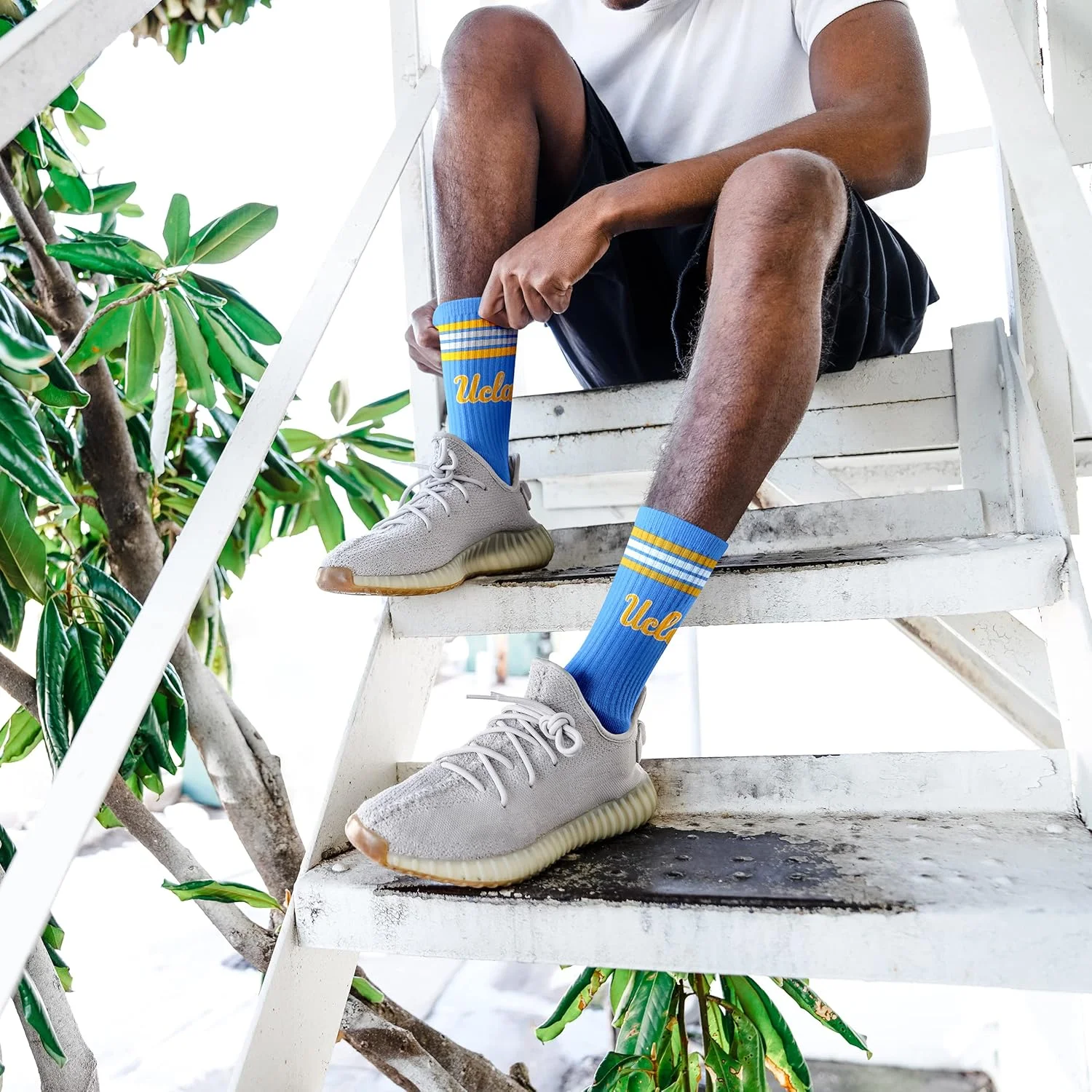 جوراب ساق دار طرح چهار خط مناسب برای همه