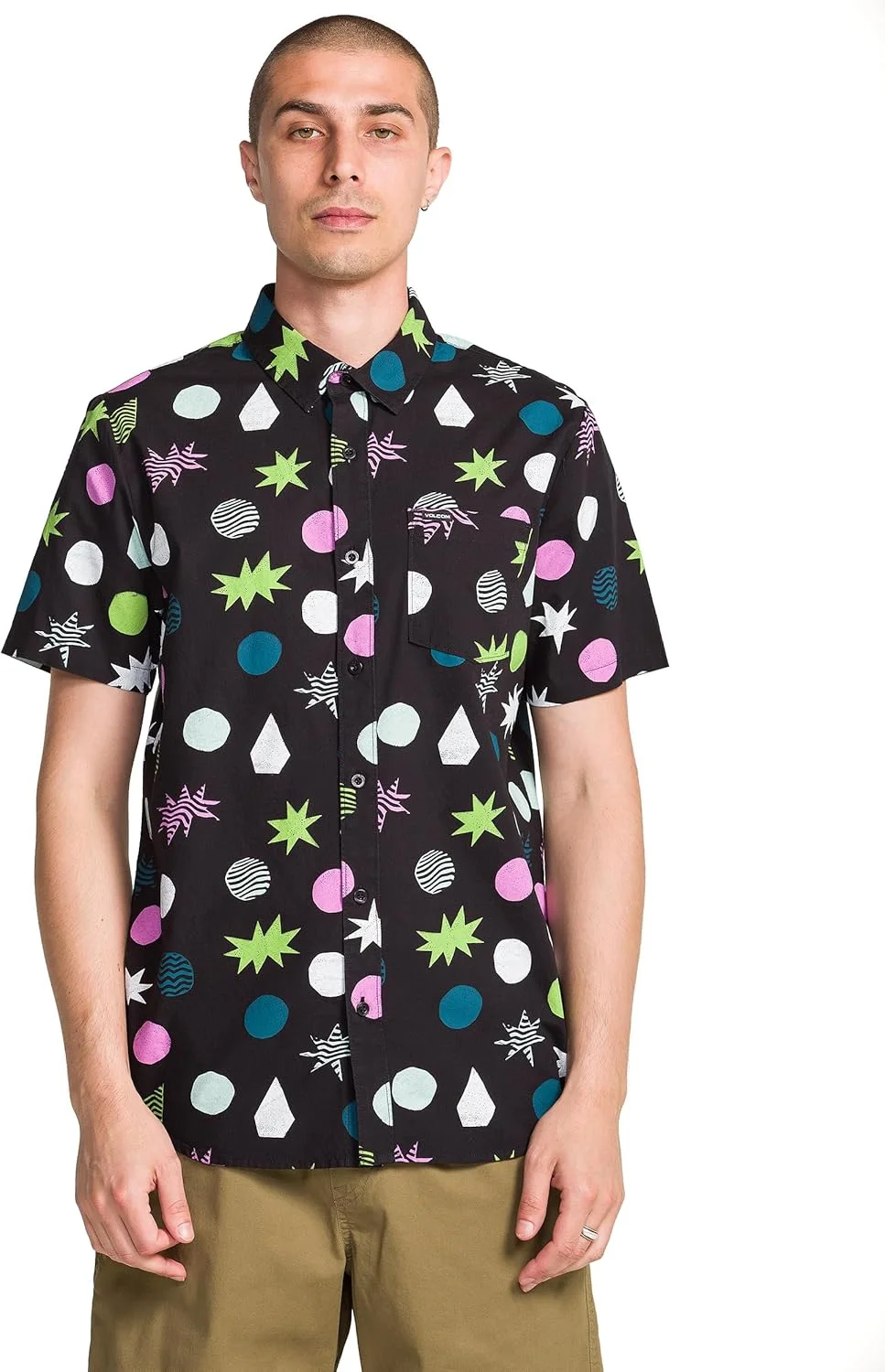 پیراهن آستین کوتاه دکمه دار مردانه ولکام