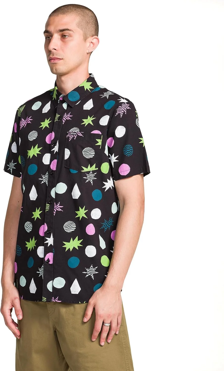 پیراهن آستین کوتاه دکمه دار مردانه ولکام