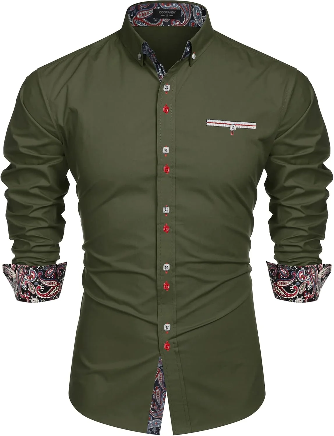 پیراهن مردانه کوفندی، آستین بلند، دکمه دار، مناسب مهمانی و عروسی