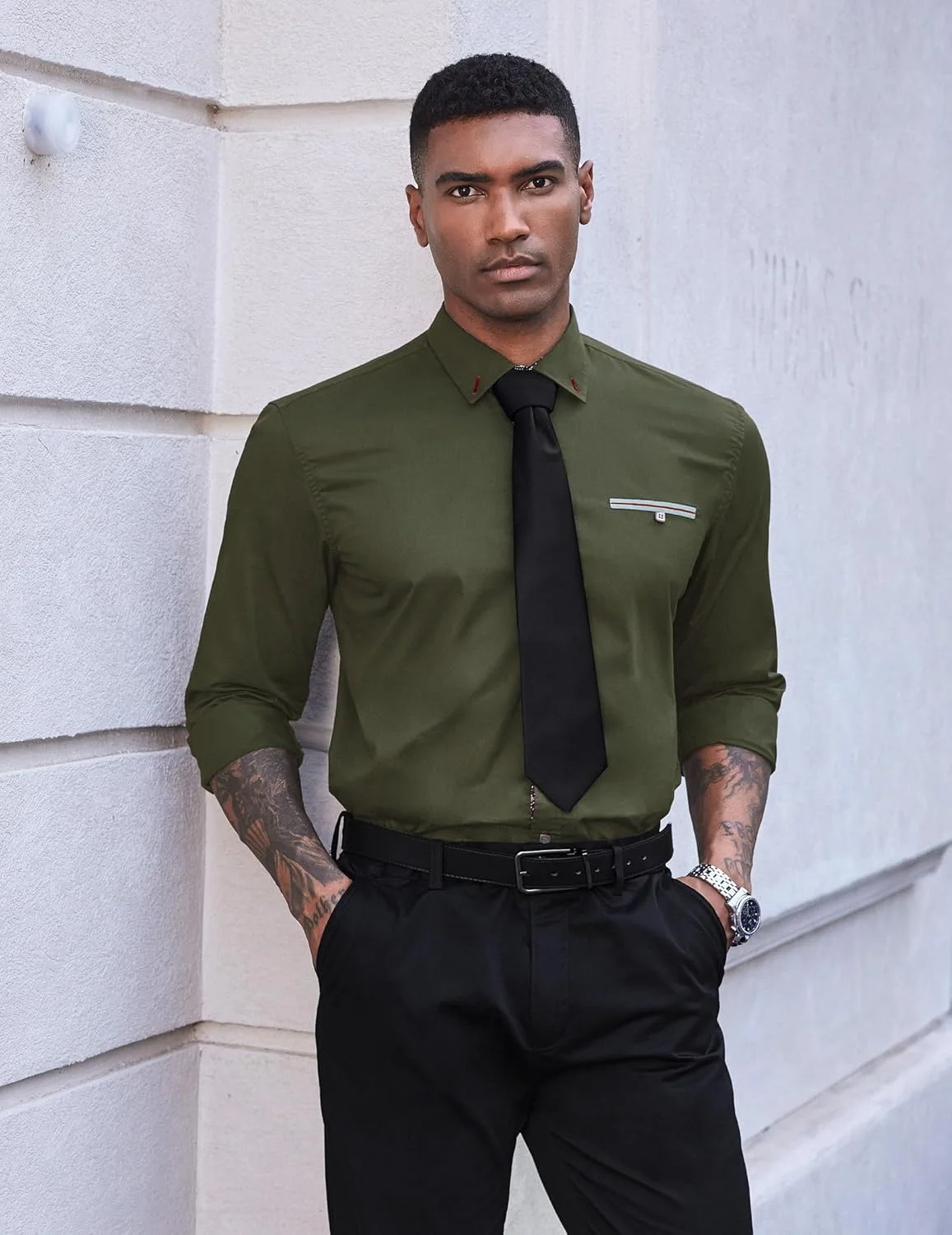 پیراهن مردانه کوفندی، آستین بلند، دکمه دار، مناسب مهمانی و عروسی