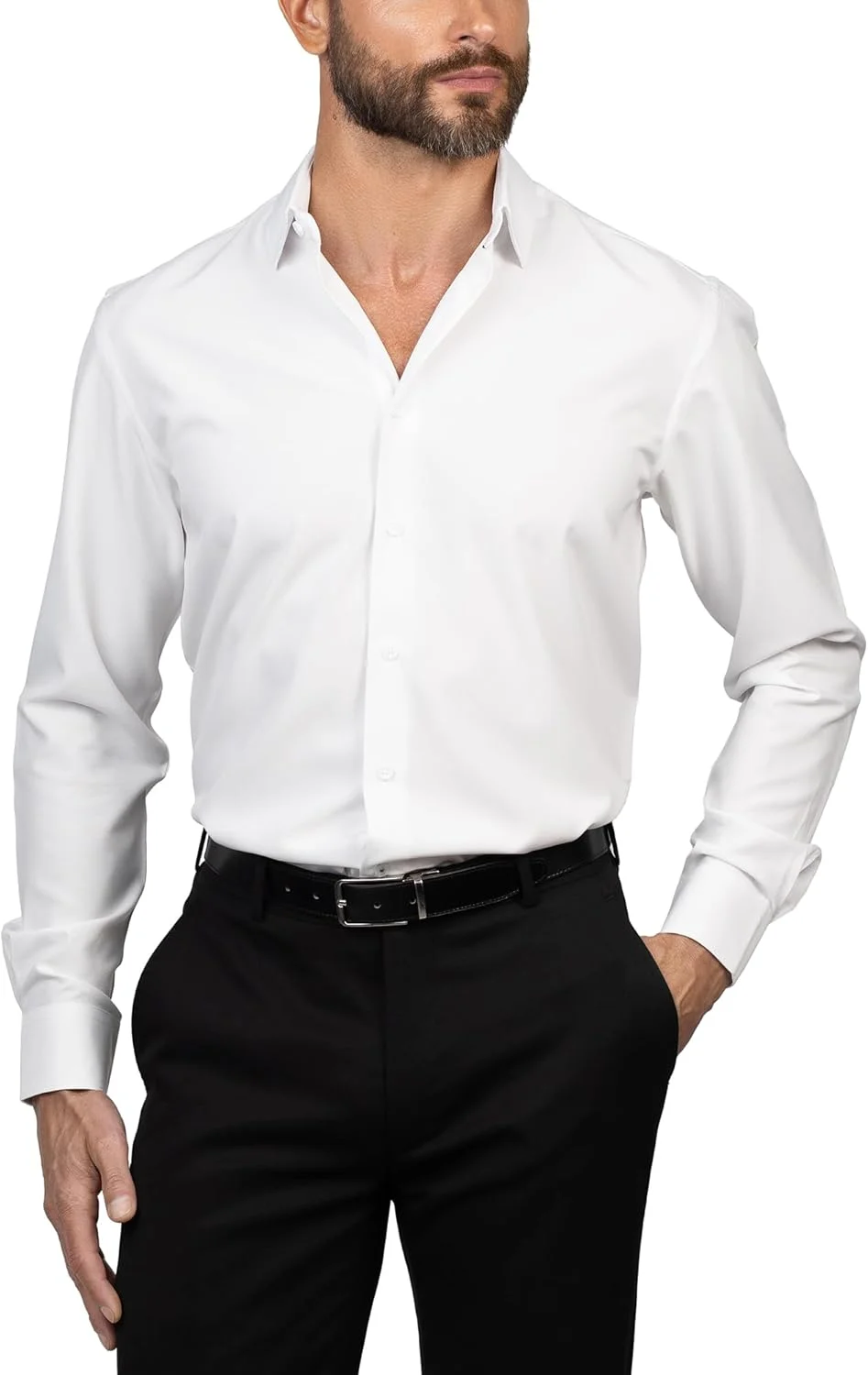 پیراهن مردانه آستین بلند کتان با برش Slim Fit ادی باور - پیراهن آستین بلند مردانه با یقه باز و بدون چروک