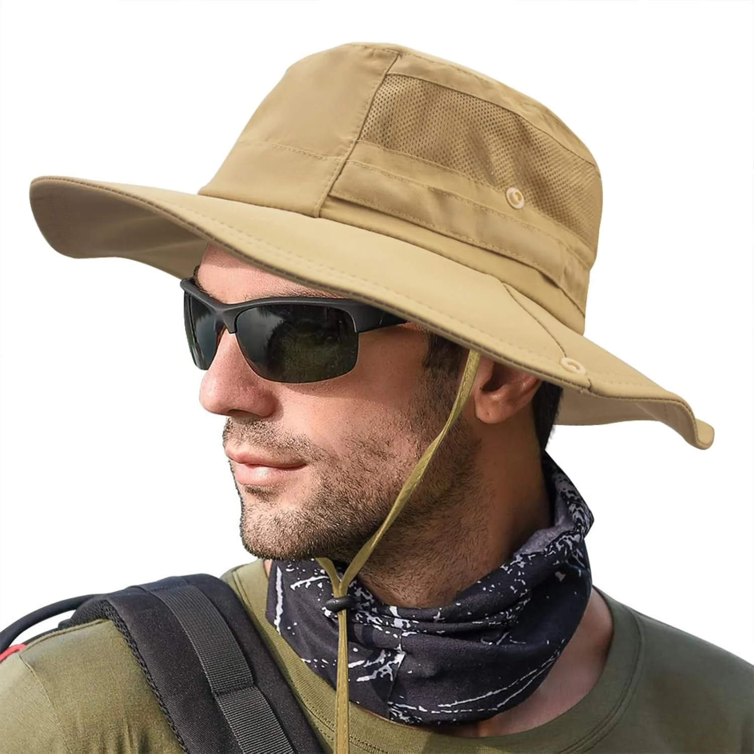 کلاه آفتابی لبه پهن برای آقایان و بانوان - کلاه سطلی ضد آب و تنفسی با محافظت UPF 50+ برای محافظت در برابر اشعه ماوراء بنفش، ماهیگیری، پیاده روی، کمپینگ و فعالیت های تابستانی در فضای باز