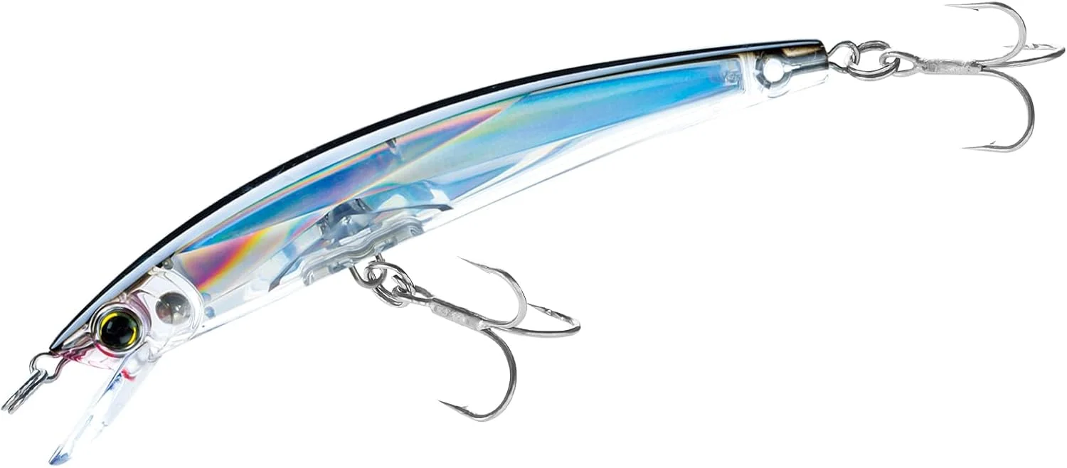طعمه ماهیگیری شناور یوزوری کریستال 3D Minnow، نقره ای مشکی، 3-1/2 اینچ