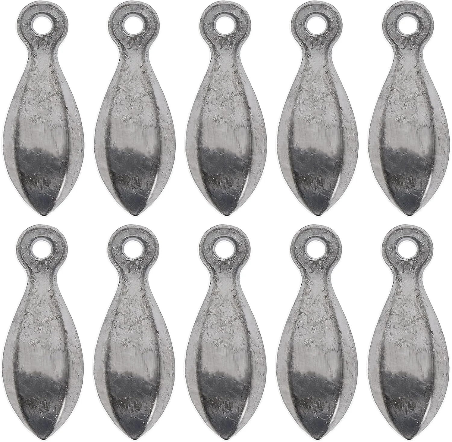 جعبه وزنه ماهیگیری سفید رنگ شامل ۷، ۱۰ یا ۱۵ وزنه سربی گلوله ای مناسب آب شور در اندازه های ۲، ۳، ۴ و ۵ اونس (اندازه: ۳ اونس)