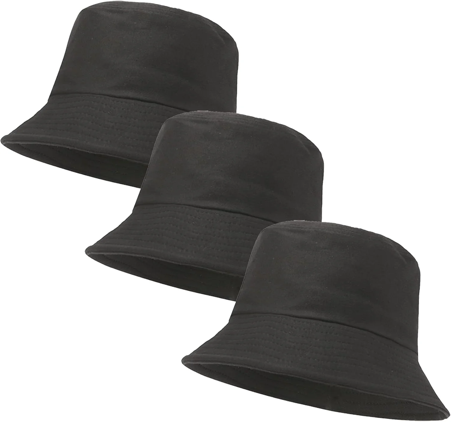 کلاه سطلی ورزشی унисекс، رنگ ثابت، کلاه آفتابی با محافظت در برابر اشعه ماوراء بنفش برای ورزش های فضای باز، کلاه های تابستانی تاشو، 3 عددی