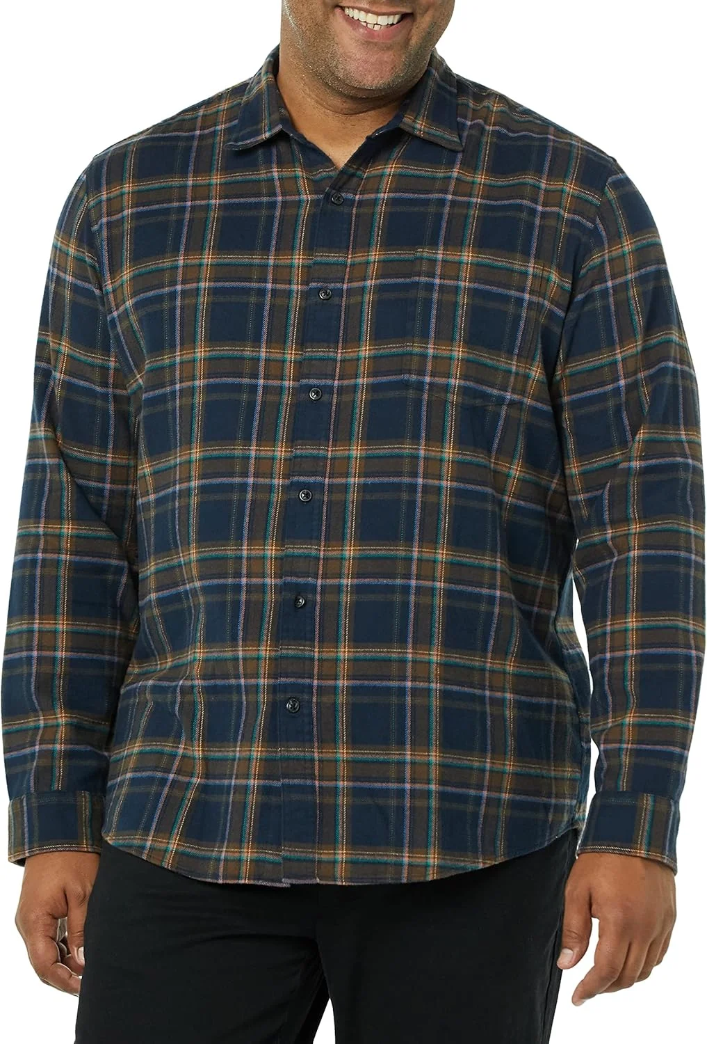 پیراهن آستین بلند مردانه فلانل آمازون اسنشیالز - رنگ های متوقف شده