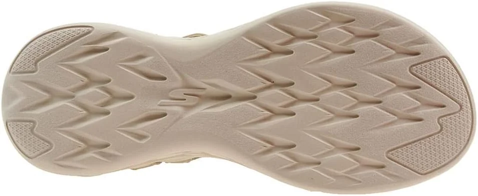 صندل ورزشی زنانه اسکیچرز مدل On-The-go 600-Brilliancy، بژ/سفید، سایز 40 EU پهن