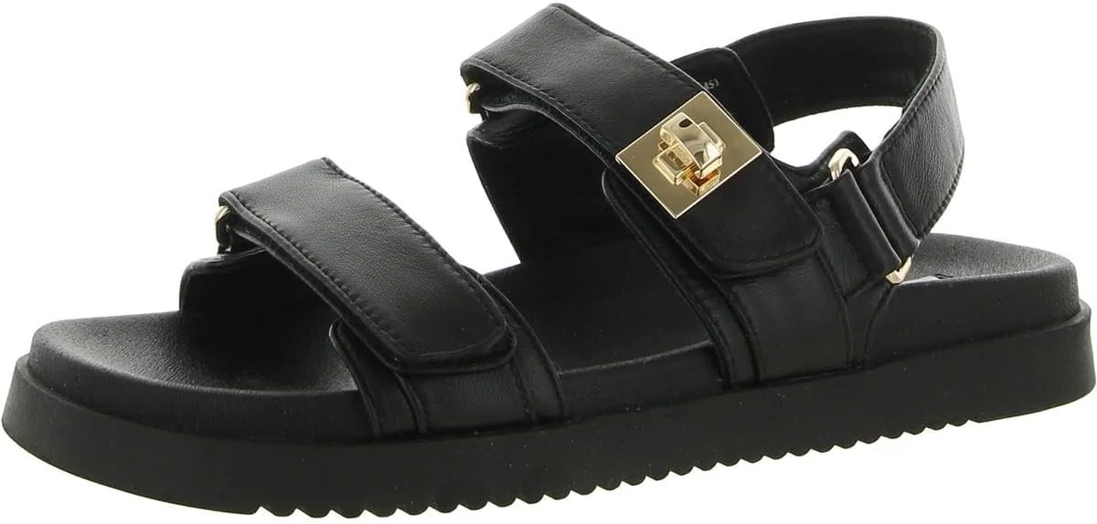 صندل زنانه استیو مادن مدل مونا چرم مشکی، سایز 37 اروپا