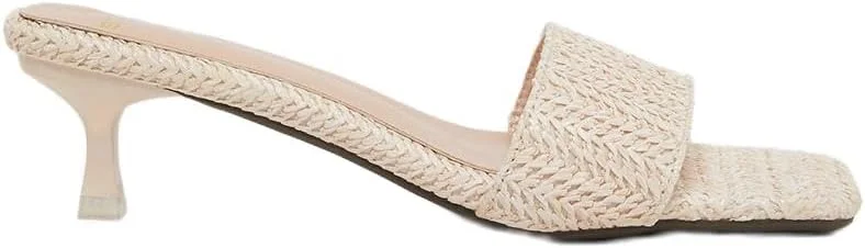 صندل پاشنه دار زنانه استایلی با طرح بافت دار