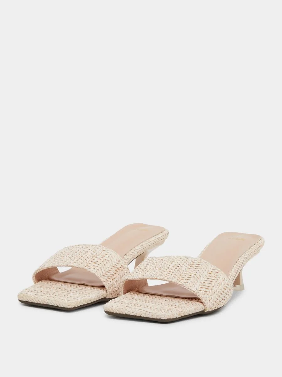 صندل پاشنه دار زنانه استایلی با طرح بافت دار