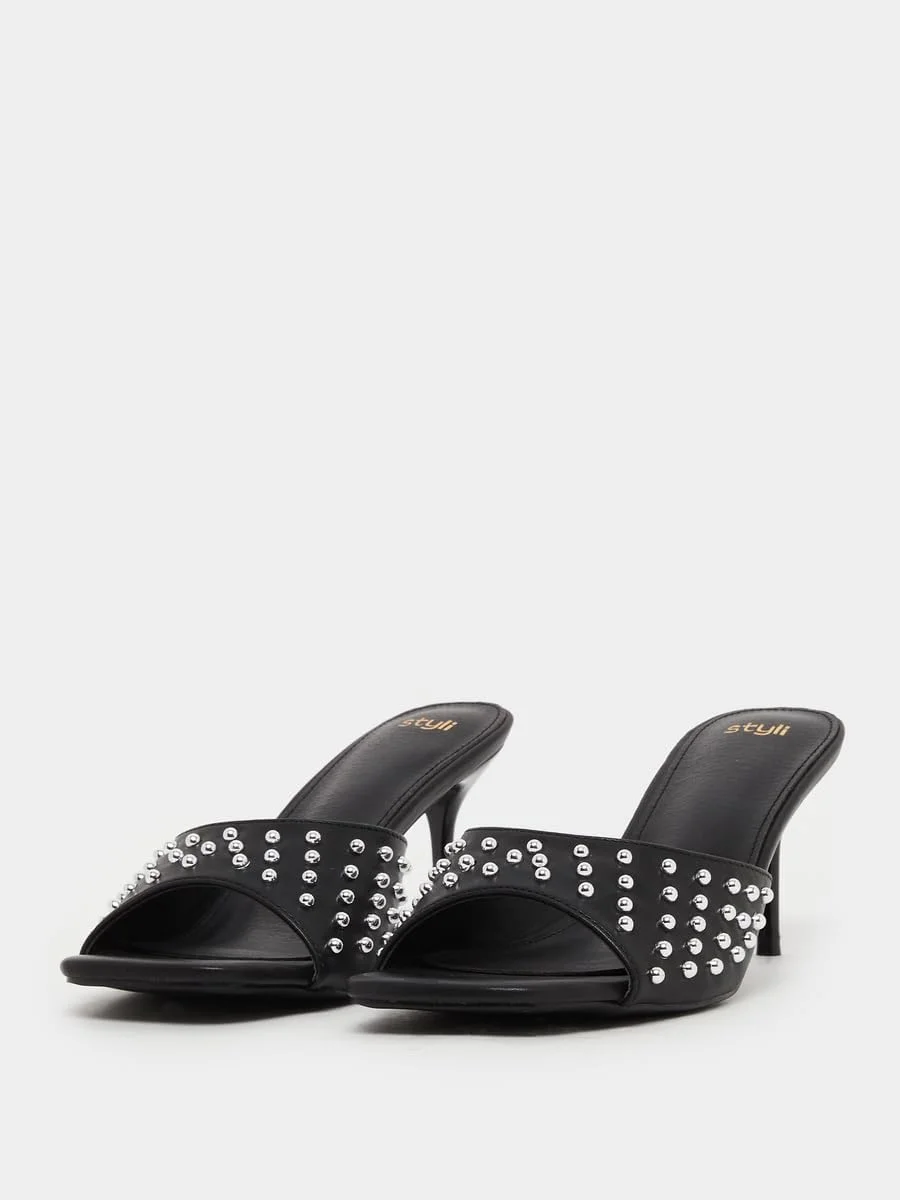 صندل های پاشنه بلند زنانه استایلی، مدل انگشتی و نگین دار