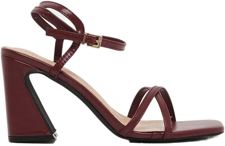 صندل پاشنه دار زنانه استایلی، طرح ساده و بند دار