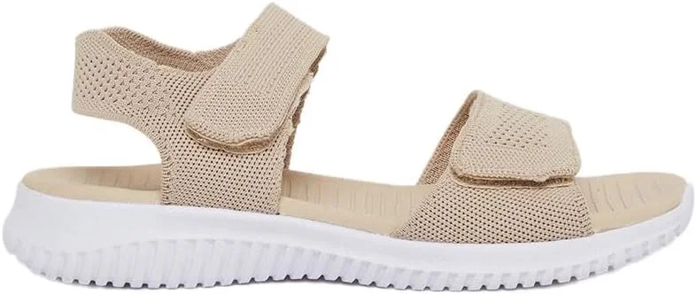 صندل های تخت توری زنانه استایلی با بست قلاب و حلقه