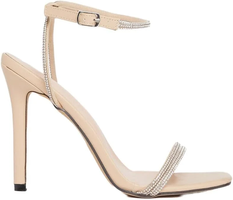 صندل پاشنه بلند زنانه استایلی با بند تزیین شده