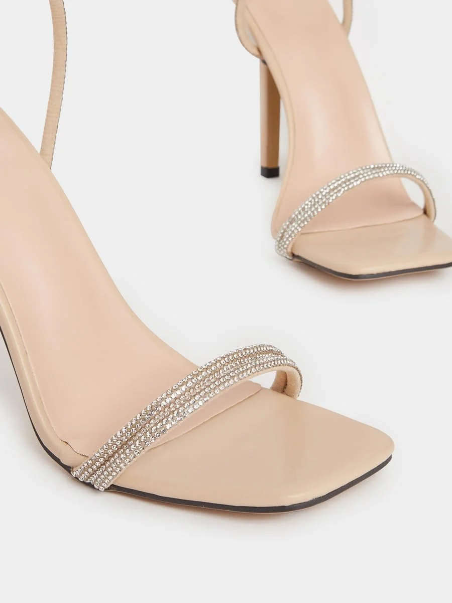صندل پاشنه بلند زنانه استایلی با بند تزیین شده