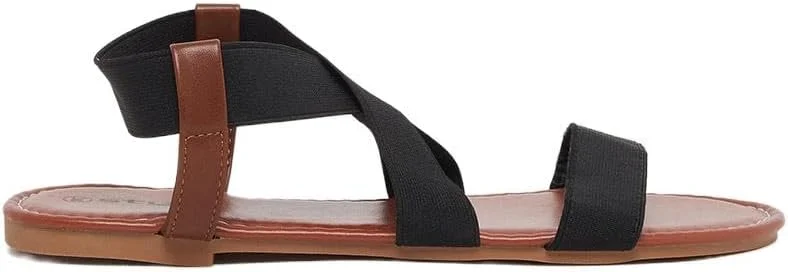 صندل های تخت زنانه استایلی با بند کشی مچ پا