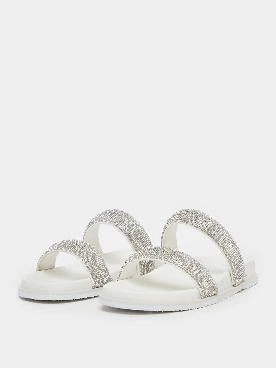 صندل های روفرشی زنانه استایلی با تزیینات براق