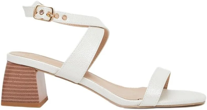 صندل پاشنه بلند زنانه استایلی با جزئیات سگک ضربدری