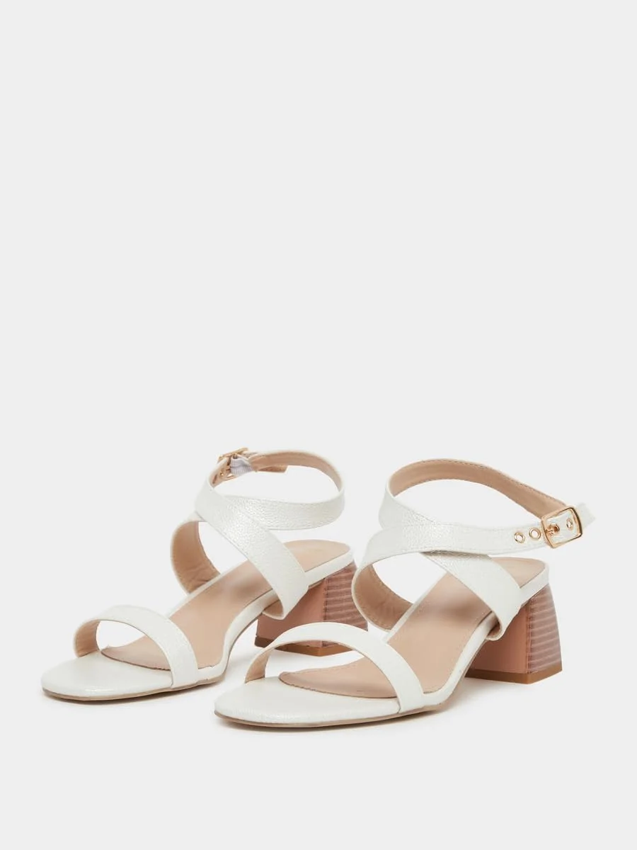 صندل پاشنه بلند زنانه استایلی با جزئیات سگک ضربدری