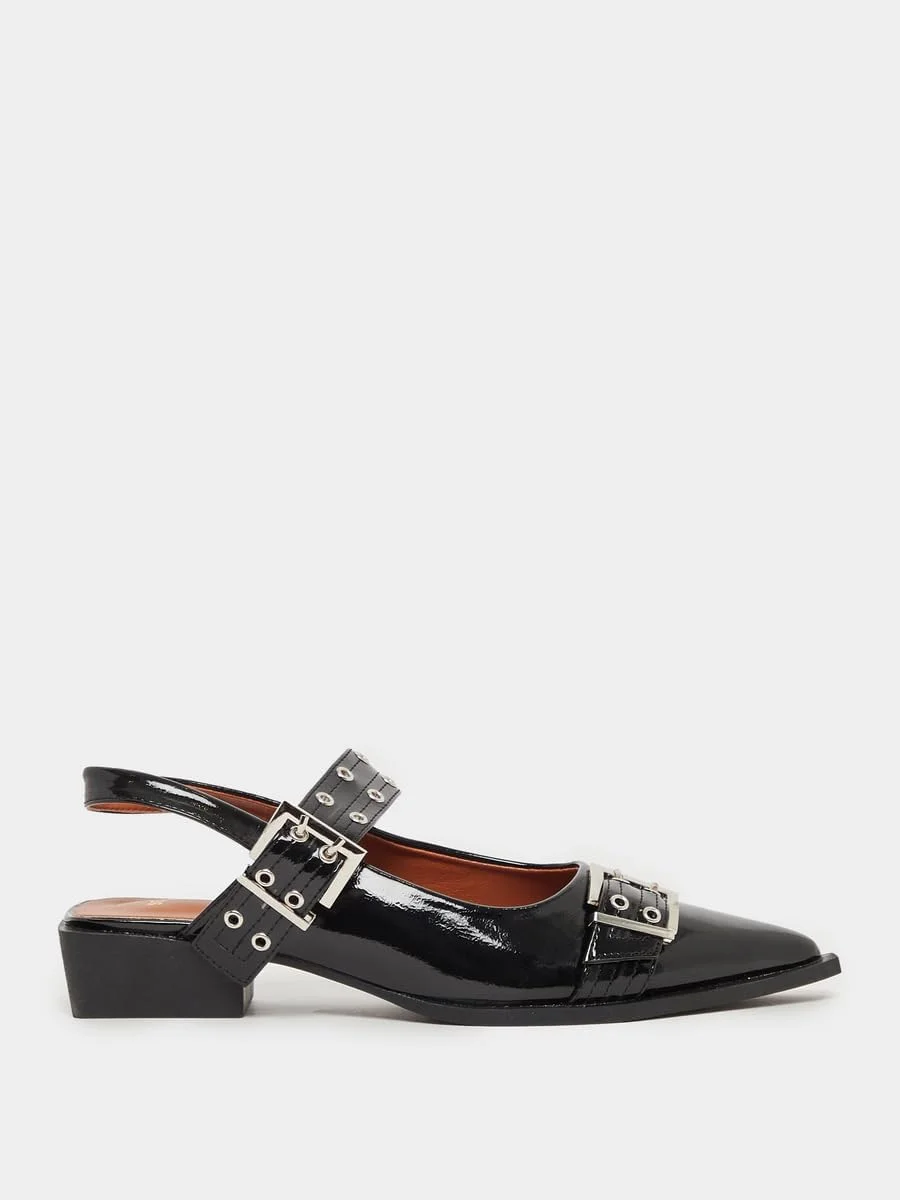 کفش های پاشنه دار زنانه استایلی با پنجه نوک تیز و کمربند