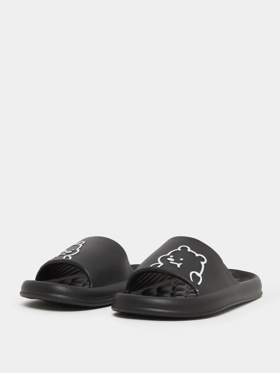 صندل روفرشی زنانه استایلی با طرح خرس