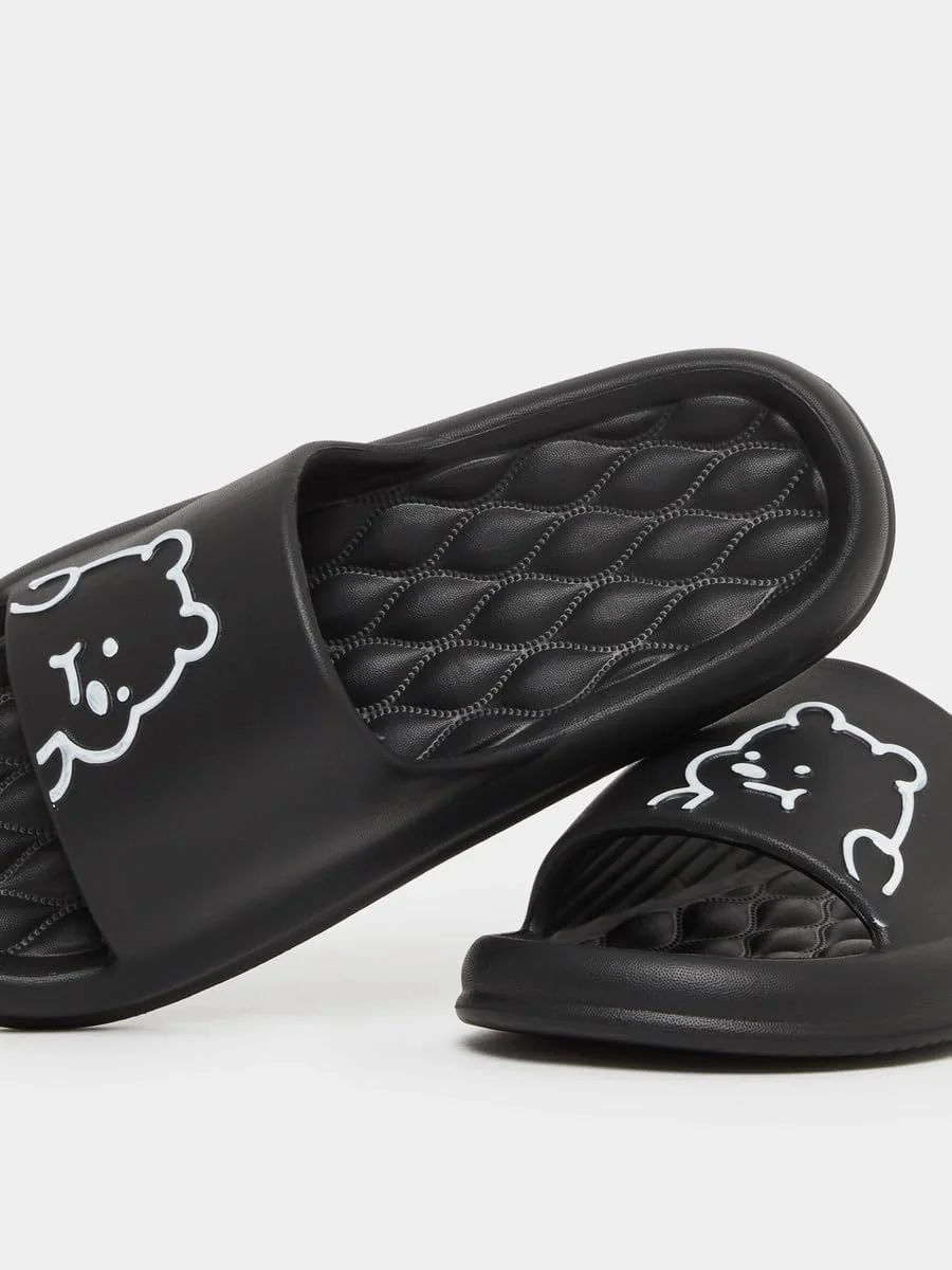 صندل روفرشی زنانه استایلی با طرح خرس