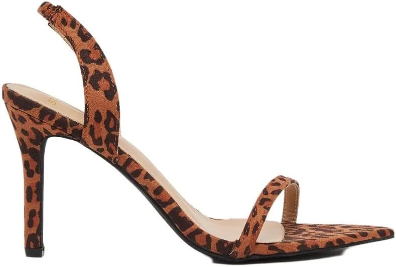 صندل های پاشنه بلند زنانه طرح پلنگی