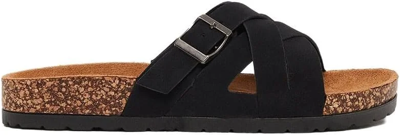 صندل زنانه استایلی با جزئیات سگک و پنجه باز